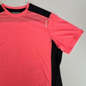Reebok Womens Salmon Short Sleeve Sport Shirt, Woman Exercise Shirts Workout K13